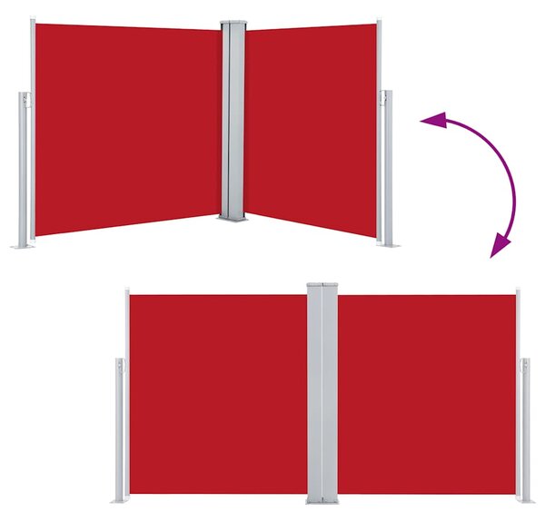Uvlačiva bočna tenda 100 x 600 cm crvena - Crvena / 100 x 600 cm