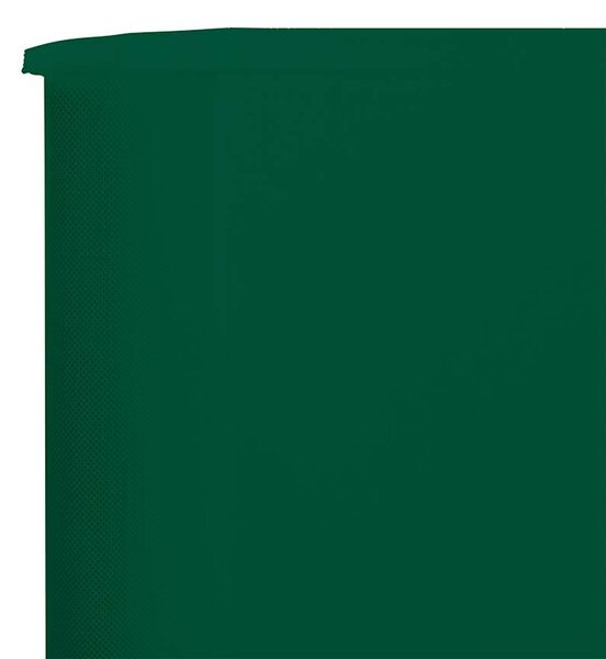 Vjetrobran s 5 panela od tkanine 600 x 80 cm zeleni - Zelena / 600 x 80 cm