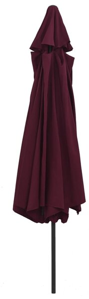 Vrtni suncobran s metalnim stupom 390 cm bordo - Crvena / N/A