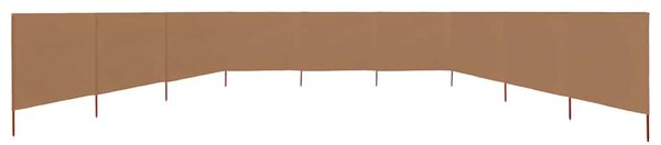 Vjetrobran s 9 panela od tkanine 1200 x 120 cm smeđe-sivi - Tupe / 1200 x 120 cm