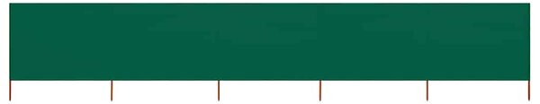 Vjetrobran s 5 panela od tkanine 600 x 80 cm zeleni - Zelena / 600 x 80 cm