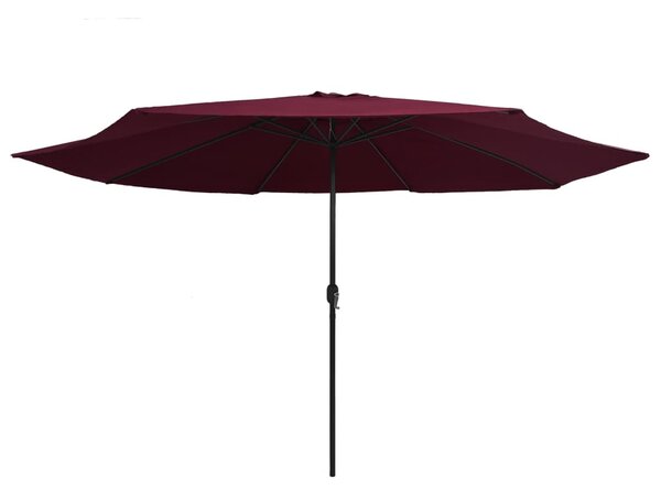 Vrtni suncobran s metalnim stupom 390 cm bordo - Crvena / N/A