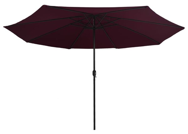 Vrtni suncobran s metalnim stupom 390 cm bordo - Crvena / N/A
