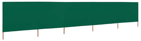 Vjetrobran s 5 panela od tkanine 600 x 80 cm zeleni - Zelena / 600 x 80 cm