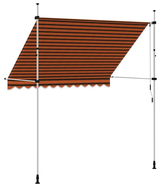 Tenda na ručno uvlačenje 250 cm narančasto-smeđa - Šarena / N/A