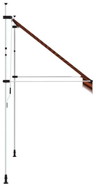 Tenda na ručno uvlačenje 250 cm narančasto-smeđa - Šarena / N/A