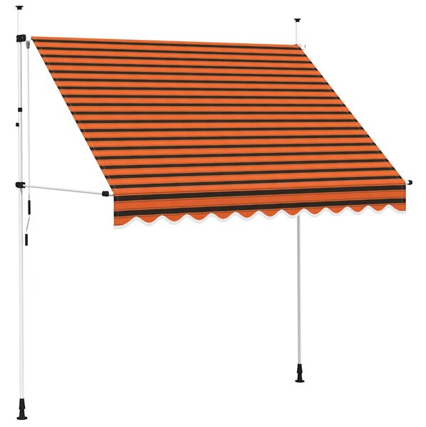 Tenda na ručno uvlačenje 250 cm narančasto-smeđa - Šarena / N/A