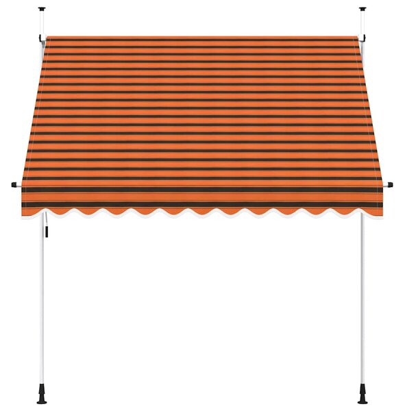 Tenda na ručno uvlačenje 250 cm narančasto-smeđa - Šarena / N/A