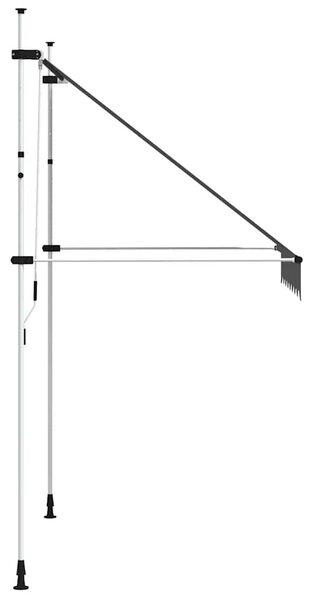 Tenda na ručno uvlačenje 200 cm antracit - Antracitno siva / N/A