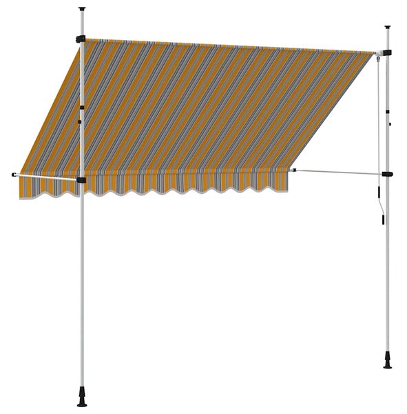 Tenda na ručno uvlačenje 300 cm žuto-plava prugasta - Šarena / N/A