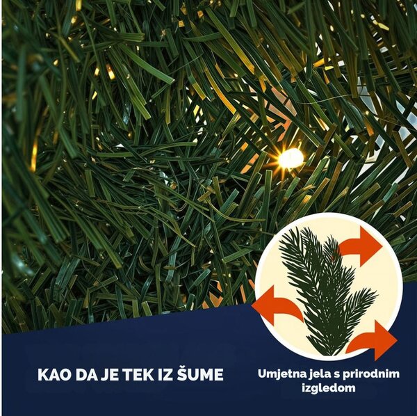 Božićna girlanda ANDREA s rasvjetom i daljinskim upravljačem, 5 m, zelena Casaria