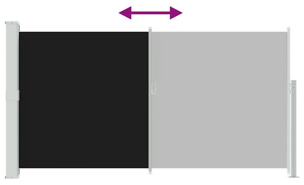 Bočna tenda za dvorište/terasu 160 x 300 cm crna - Crna / 160 x 300 cm