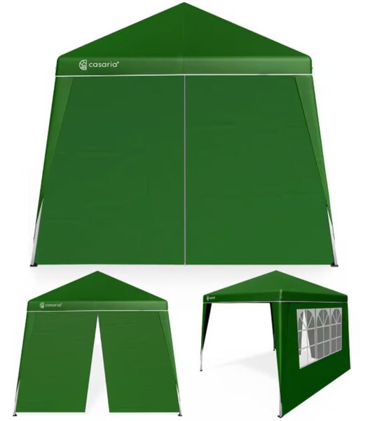 Party šator / paviljon CAPRI PLUS s 2 bočne stranice, 3×3 m, zeleni Casaria