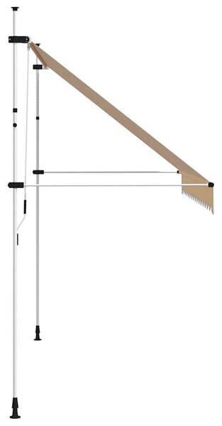 Tenda na ručno uvlačenje 350 cm narančasto-bijela prugasta - Narančasta / N/A