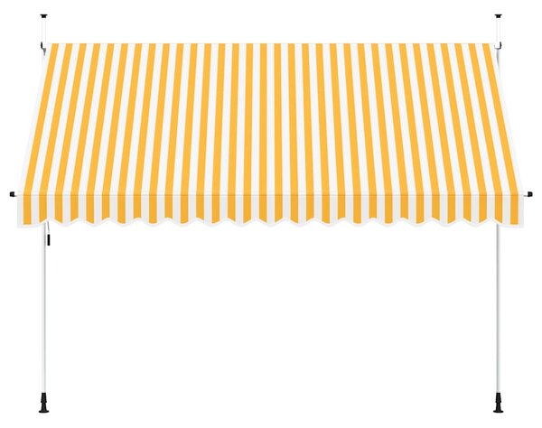 Tenda na ručno uvlačenje 350 cm narančasto-bijela prugasta - Narančasta / N/A