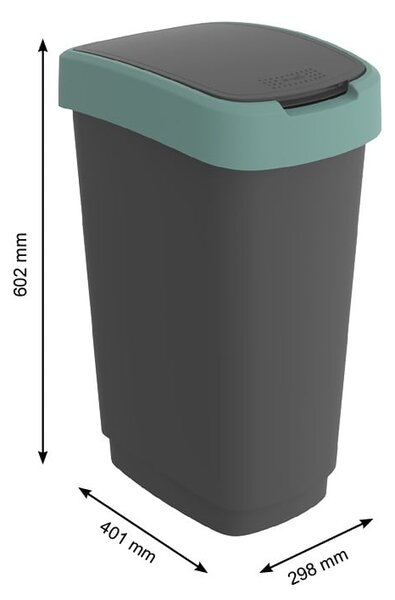 Kanta za otpad od reciklirane plastike 50 l Twist - Rotho
