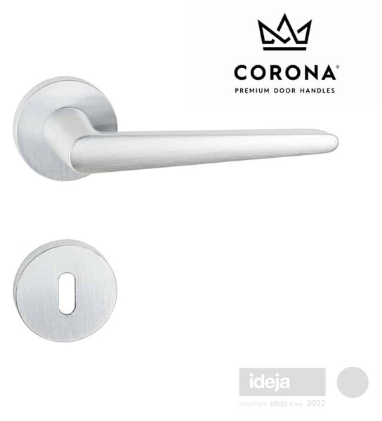 Kvaka Corona® Arrow R krom mat <span>ključ, cilindar ili wc</span> Ključ