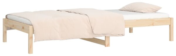 Dnevni krevet 90 x 190 cm mali masivna borovina - Smeđa / 90 x 190 cm