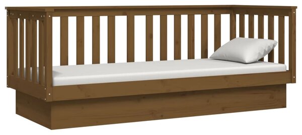Dnevni ležaj smeđa boja meda 75x190 cm od masivne borovine - Smeđa / 75 x 190 cm