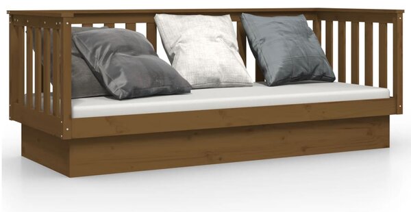 Dnevni ležaj smeđa boja meda 75x190 cm od masivne borovine - Smeđa / 75 x 190 cm