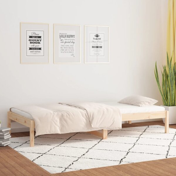 Dnevni krevet 90 x 190 cm mali masivna borovina - Smeđa / 90 x 190 cm