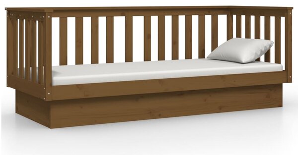 Dnevni ležaj smeđa boja meda 75x190 cm od masivne borovine - Smeđa / 75 x 190 cm