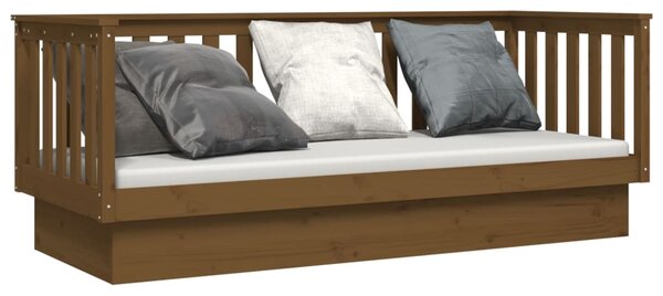 Dnevni ležaj smeđa boja meda 75x190 cm od masivne borovine - Smeđa / 75 x 190 cm