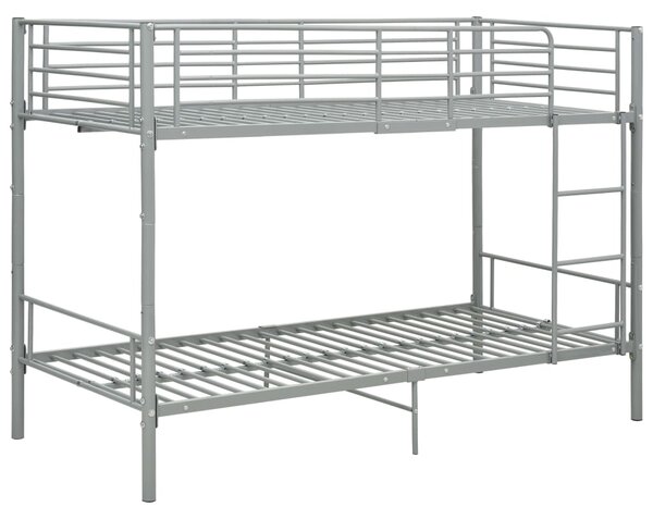 Krevet na kat sivi metalni 90 x 200 cm - Siva / N/A