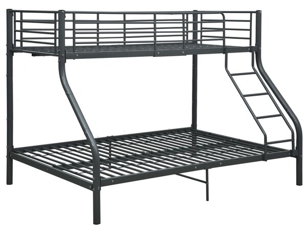 Okvir za krevet na kat crni metalni 140 x 200 / 90 x 200 cm - Crna / N/A