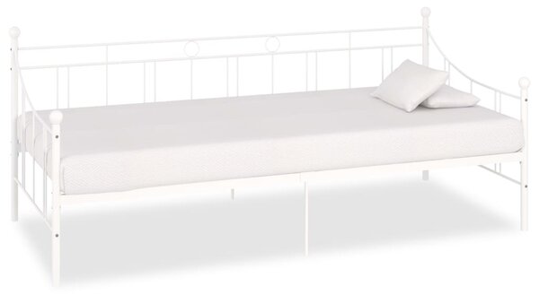 Okvir za dnevni ležaj bijeli metalni 90 x 200 cm - Bijela / N/A