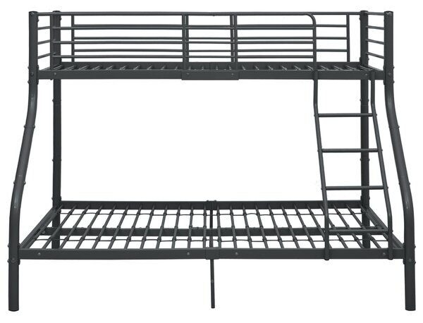 Okvir za krevet na kat crni metalni 140 x 200 / 90 x 200 cm - Crna / N/A