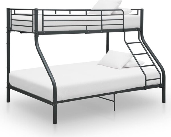 Okvir za krevet na kat crni metalni 140 x 200 / 90 x 200 cm - Crna / N/A