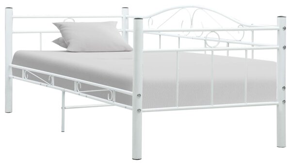 Okvir za dnevni ležaj bijeli metalni 90 x 200 cm - Bijela / N/A