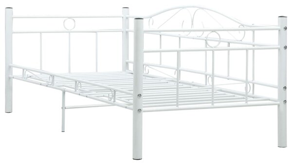 Okvir za dnevni ležaj bijeli metalni 90 x 200 cm - Bijela / N/A