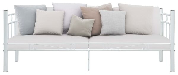 Okvir za dnevni ležaj bijeli metalni 90 x 200 cm - Bijela / N/A