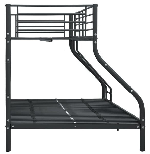 Okvir za krevet na kat crni metalni 140 x 200 / 90 x 200 cm - Crna / N/A