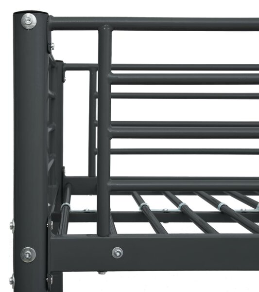 Okvir za krevet na kat crni metalni 140 x 200 / 90 x 200 cm - Crna / N/A