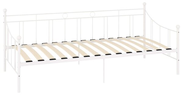 Okvir za dnevni ležaj bijeli metalni 90 x 200 cm - Bijela / N/A