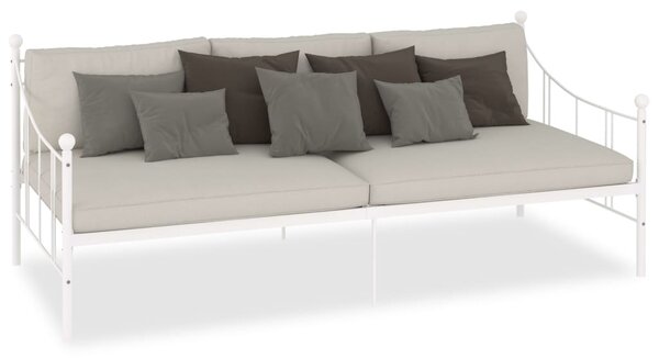 Okvir za dnevni ležaj bijeli metalni 90 x 200 cm - Bijela / N/A