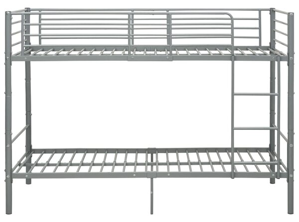 Krevet na kat sivi metalni 90 x 200 cm - Siva / N/A