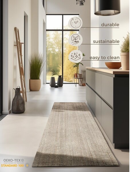 Krem staza jutenia 80x200 cm Bouclé – Hanse Home
