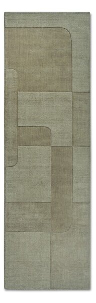 Zelena ručno rađena vunenia staza 80x250 cm Charlotte – Villeroy&Boch