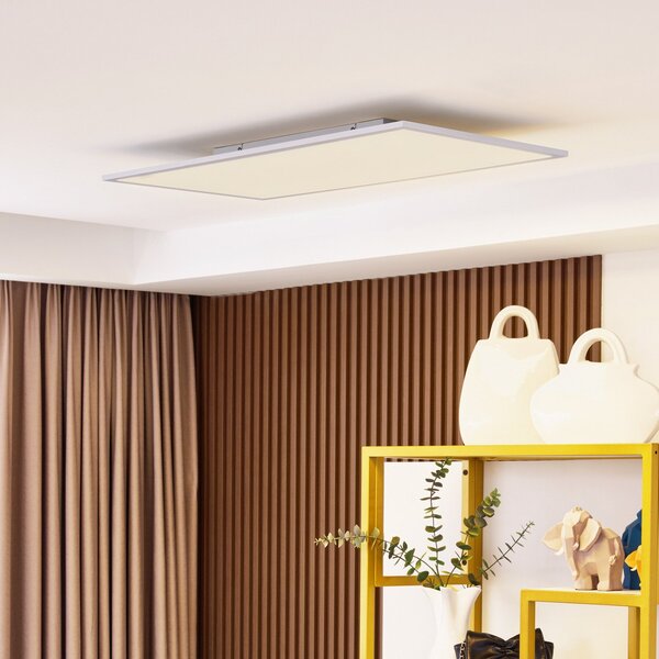 Lindby LED panel Lamin, bijeli, 80 cm, CCT, dimabilan, daljinski, prigušiva, Bijela, Dnevni boravak/blagovaonica, Metal