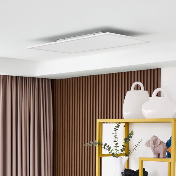 Lindby LED panel Lamin, bijeli, 80 cm, CCT, dimabilan, daljinski, prigušiva, Bijela, Dnevni boravak/blagovaonica, Metal