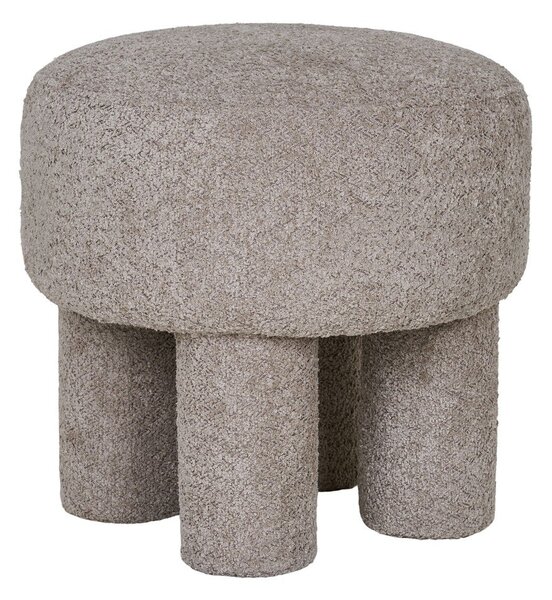 Svijetlo sivi tabure od bouclé tkanine Perth – House Nordic