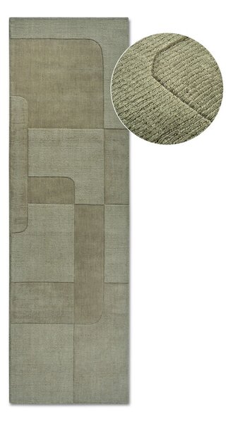 Zelena ručno rađena vunenia staza 80x250 cm Charlotte – Villeroy&Boch