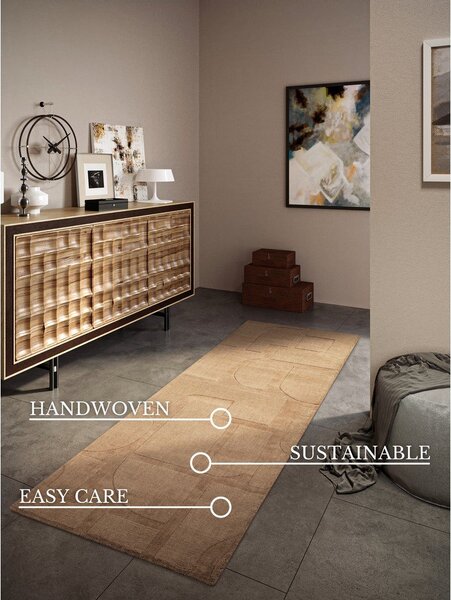Bež ručno rađena vunenia staza 80x250 cm Alexis – Villeroy&Boch
