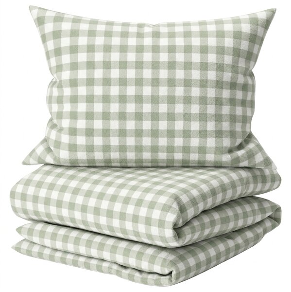 Pamučna posteljina GREEN CUBIS zelena, 100% pamuk Dimenzije posteljine: 70 x 80 cm | 140 x 200 cm