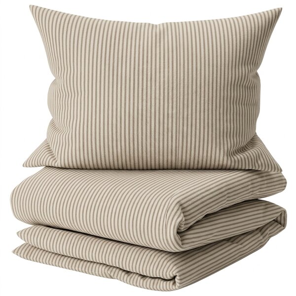 Pamučna posteljina SOFT STRIPES bež boje Dimenzije posteljine: 70 x 80 cm | 140 x 200 cm