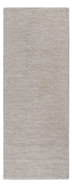 Bež ručno rađena staza od mješavine vune 80x200 cm Pradesh Linen White – Elle Decoration